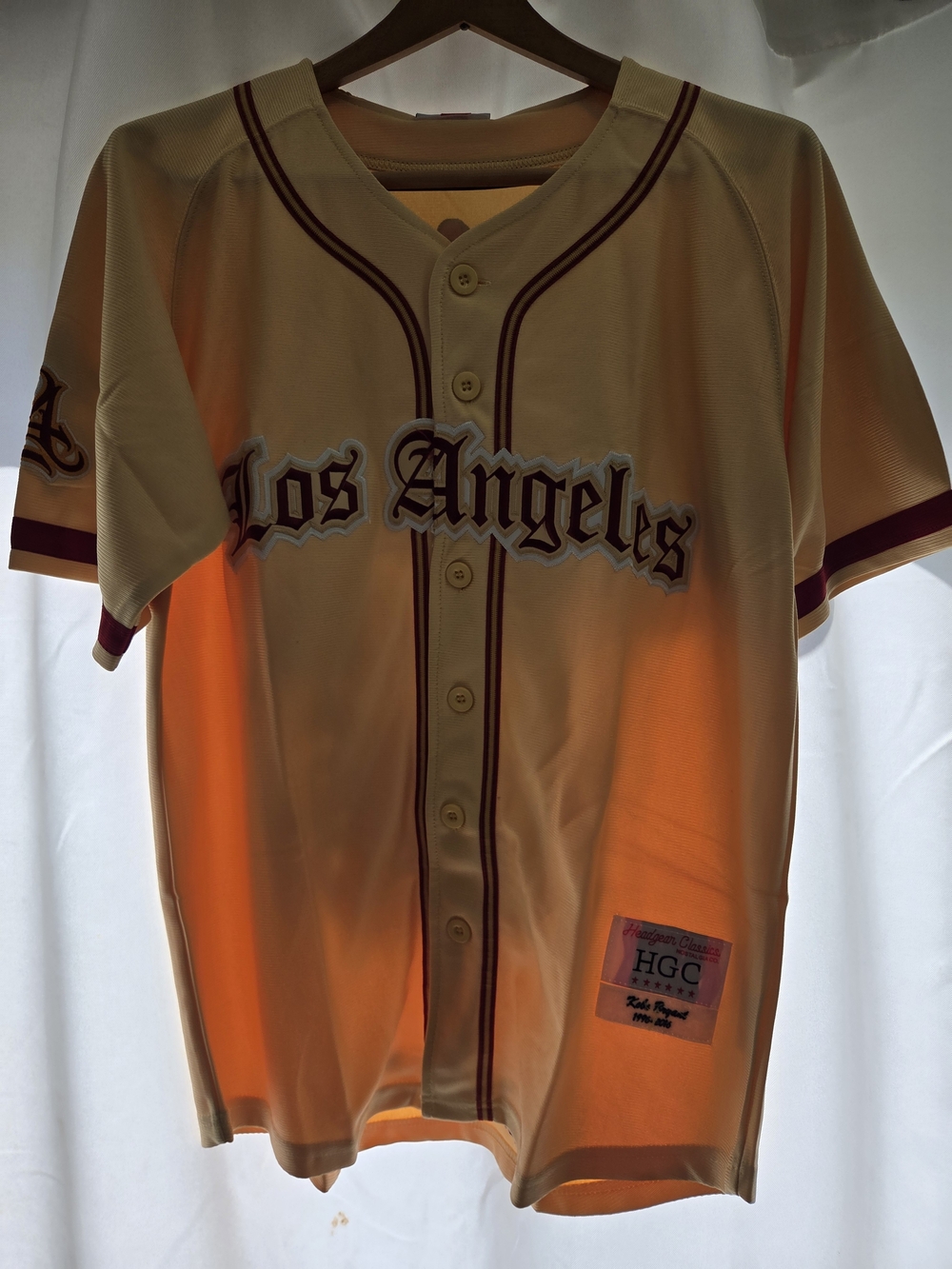 Los Angeles Cream Baseball Jersey , KOBE MAMBA